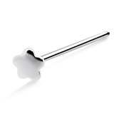 Smaller Flower Shaped Silver Straight Nose Stud NSKA-08s